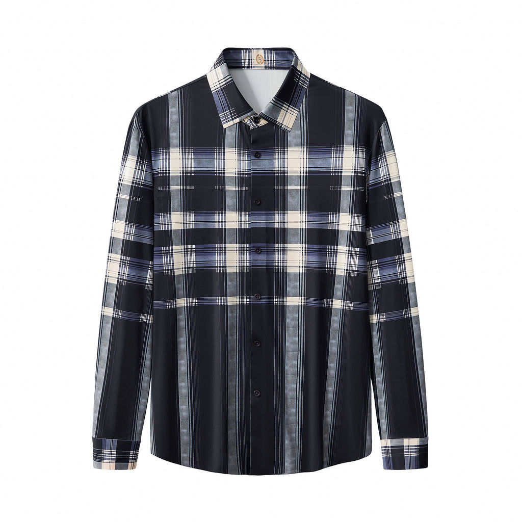 Heritage Plaid Stretch Woven Shirt-El Baron NAVY