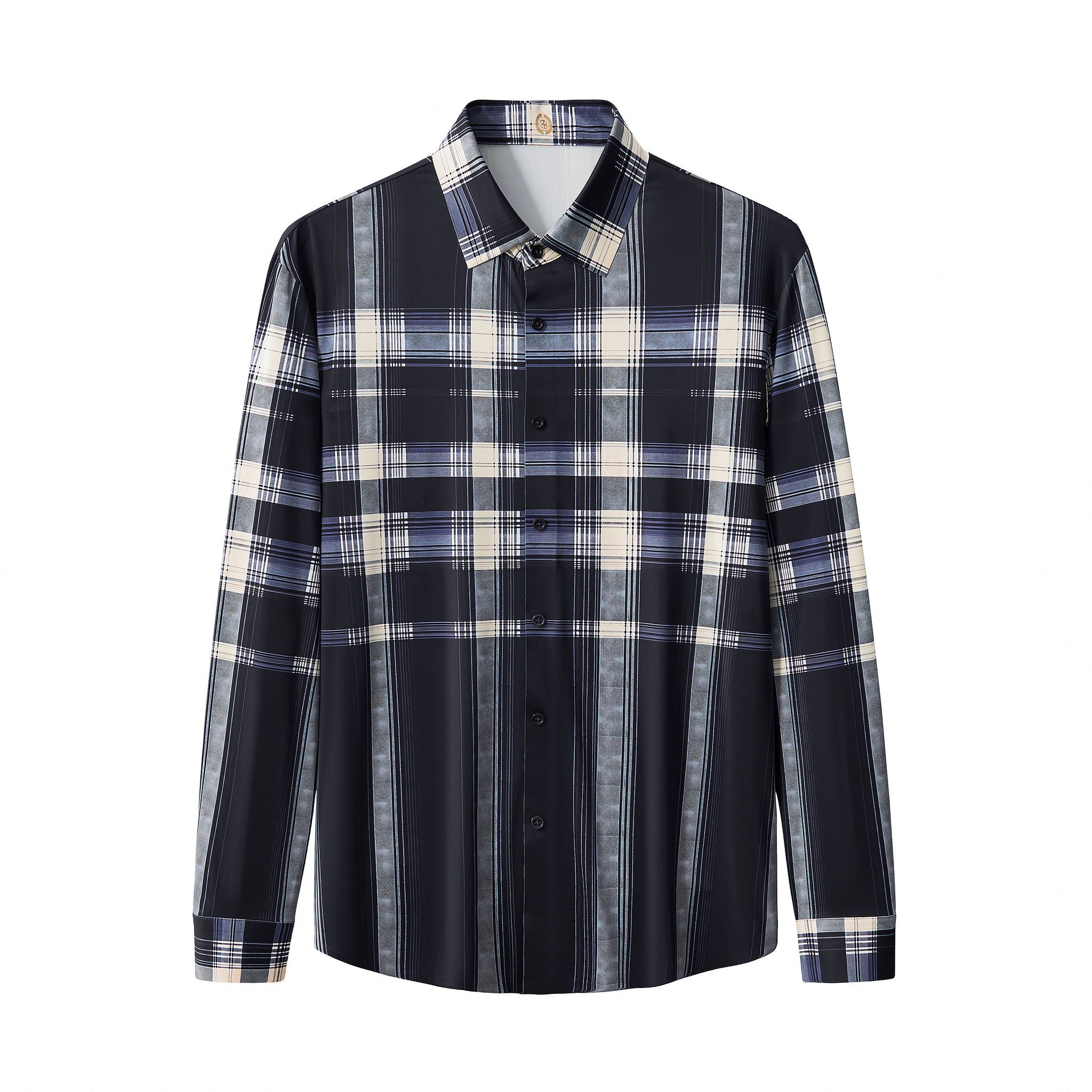 Heritage Plaid Stretch Woven Shirt-El Baron NAVY