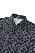Seamless Geo Print Shirt – El Baron BLACK