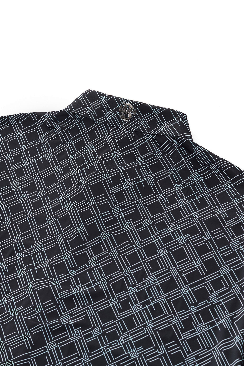 Seamless Geo Print Shirt – El Baron BLACK