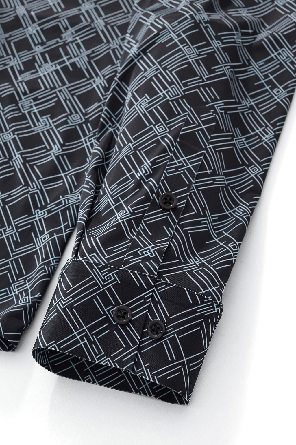 Seamless Geo Print Shirt – El Baron BLACK