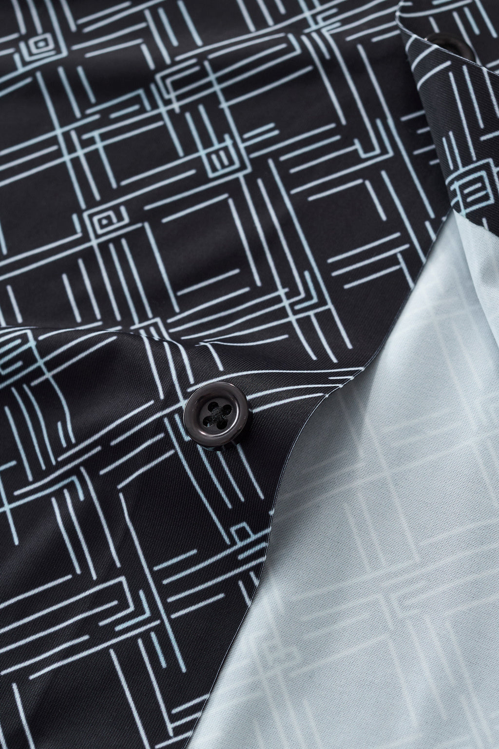 Seamless Geo Print Shirt – El Baron BLACK