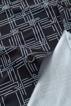 Seamless Geo Print Shirt – El Baron BLACK