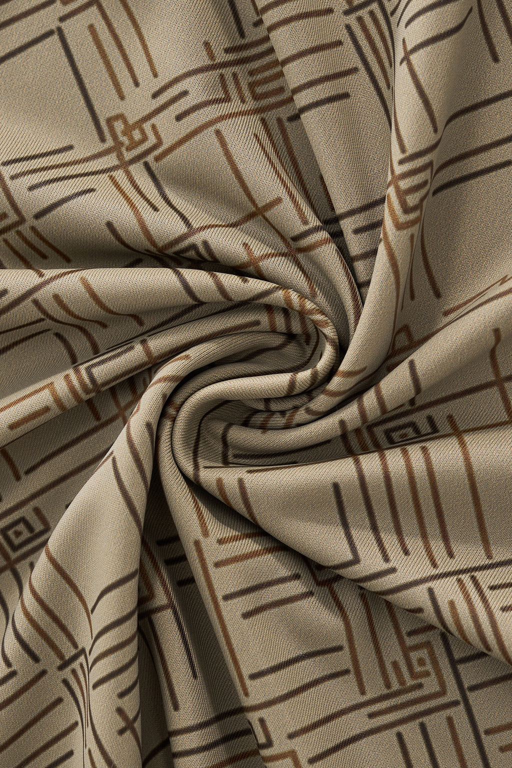 Seamless Geo Print Shirt – El Baron KHAKI