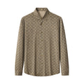 Seamless Geo Print Shirt – El Baron KHAKI