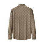Seamless Geo Print Shirt – El Baron KHAKI