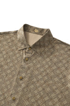 Seamless Geo Print Shirt – El Baron KHAKI