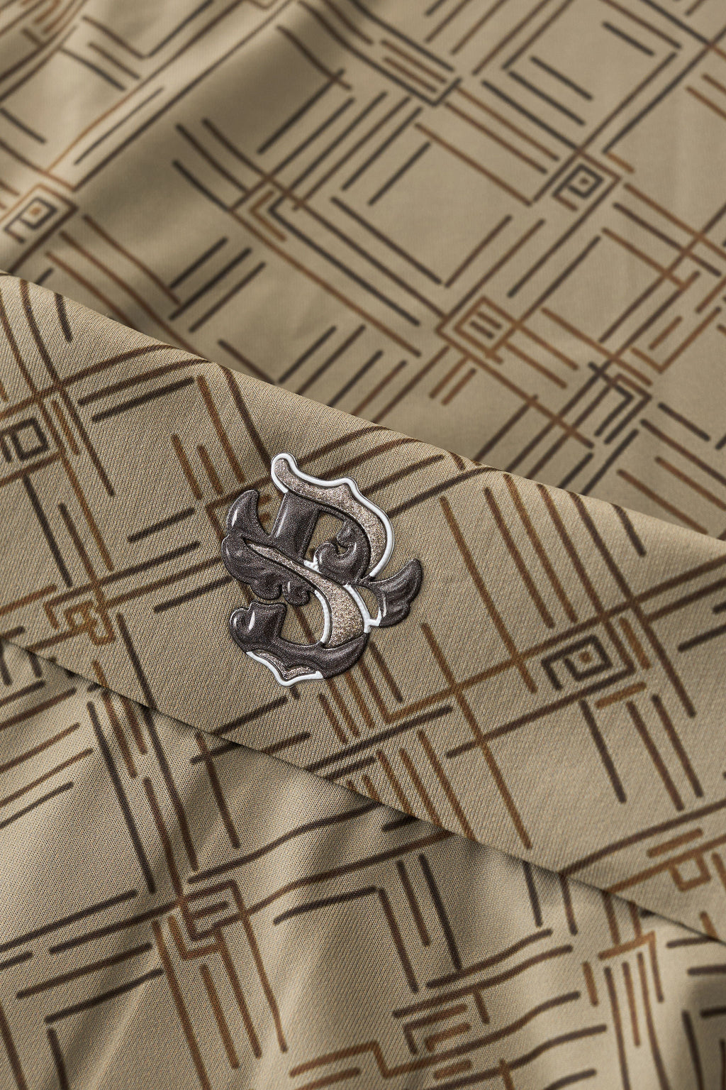 Seamless Geo Print Shirt – El Baron KHAKI