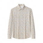 Seamless Geo Print Shirt – El Baron WHITE