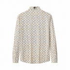 Seamless Geo Print Shirt – El Baron WHITE