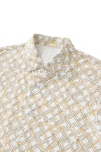 Seamless Geo Print Shirt – El Baron WHITE