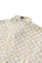 Seamless Geo Print Shirt – El Baron WHITE