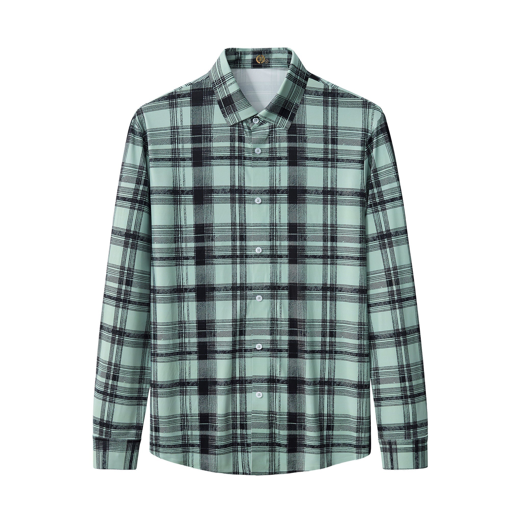 Seamless Plaid Stretch Shirt – El Baron GREEN