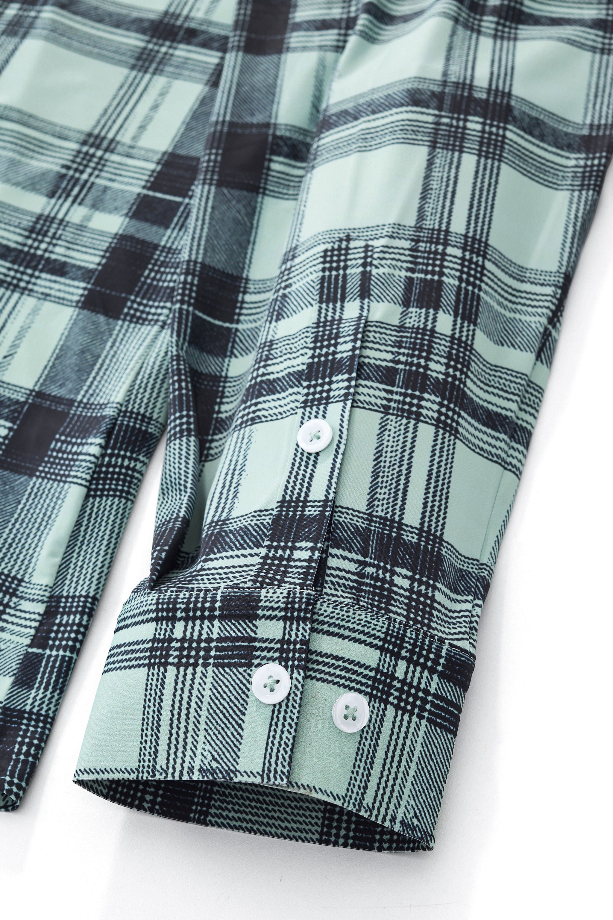 Seamless Plaid Stretch Shirt – El Baron GREEN