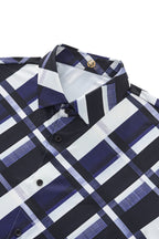 Seamless Bold Plaid Shirt – El Baron BLUE