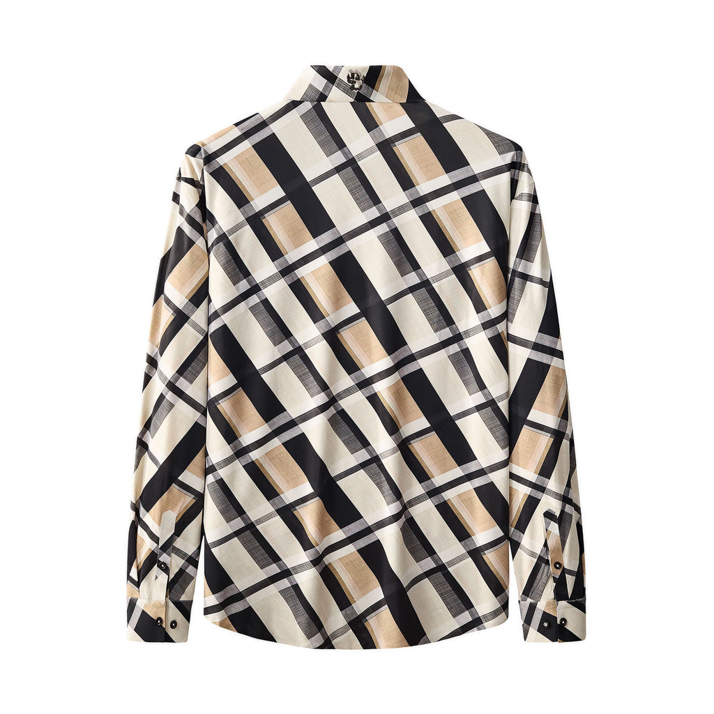 Seamless Bold Plaid Shirt – El Baron KHAKI