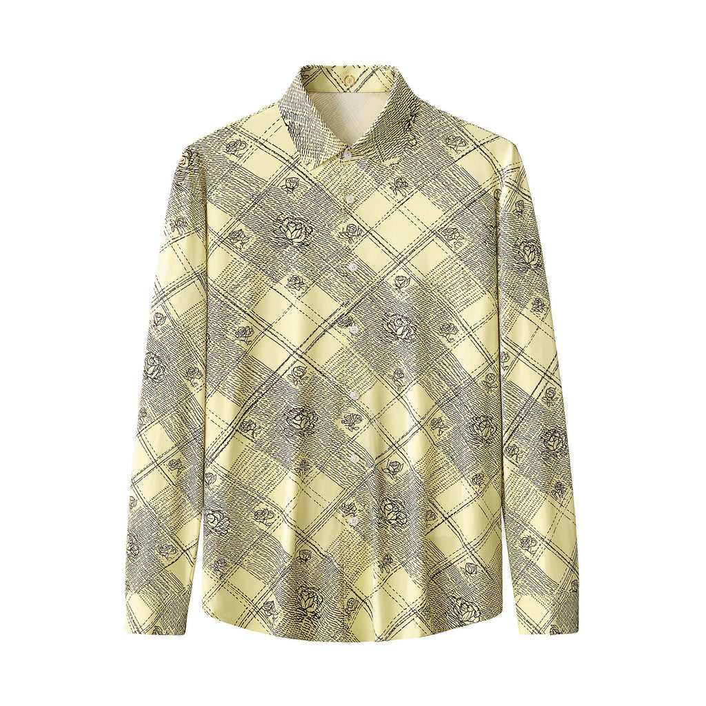 Seamless Rose Plaid Shirt – El Baron BUTTERMILK