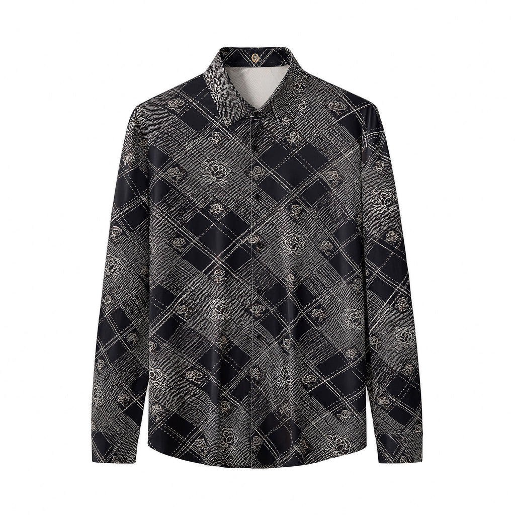 Seamless Rose Plaid Shirt – El Baron ESSPRESSO
