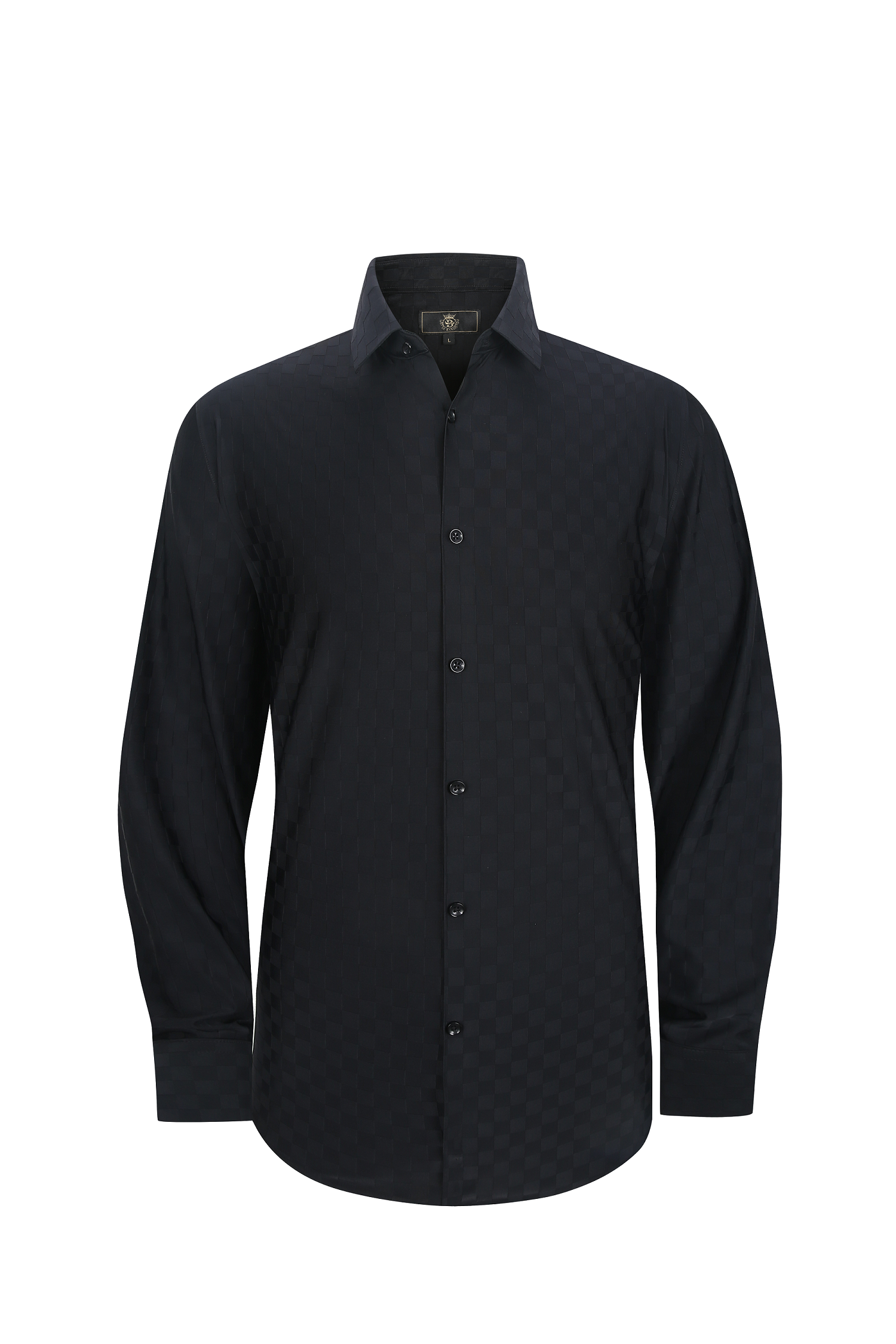 Gridline Stretch LS Shirt BLACK