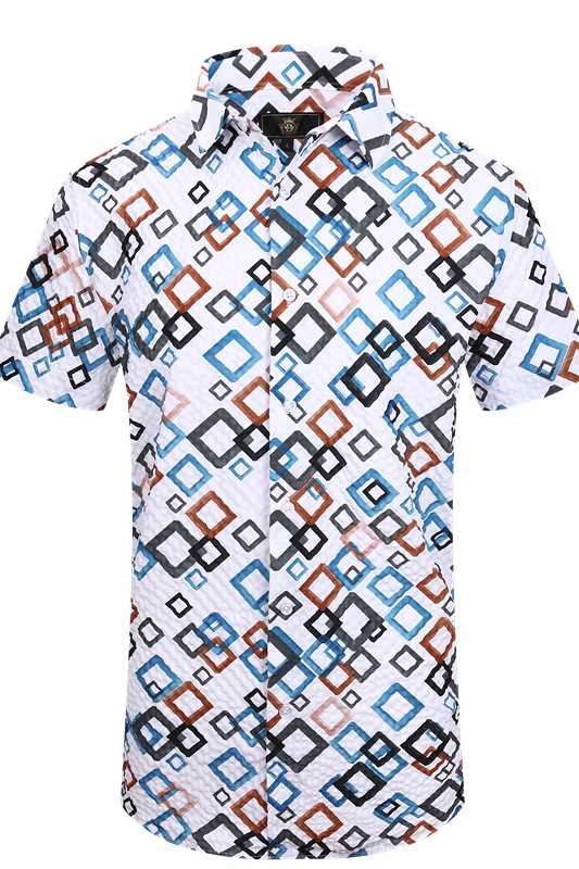 Pixel Cascade SS Shirt WHITE/BLACK