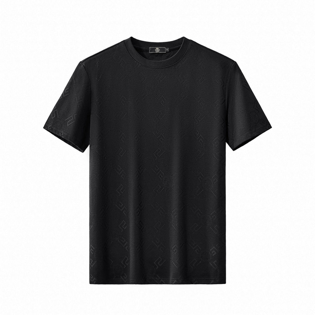 Embossed Monogram Tee – El Baron BLACK
