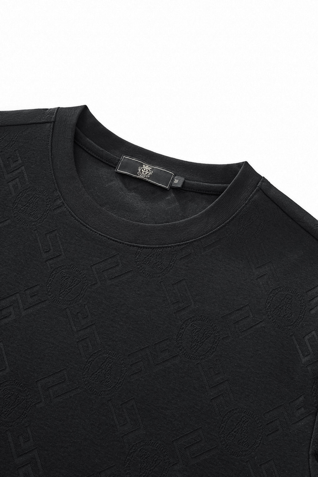 Embossed Monogram Tee – El Baron BLACK