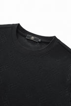 Embossed Monogram Tee – El Baron BLACK