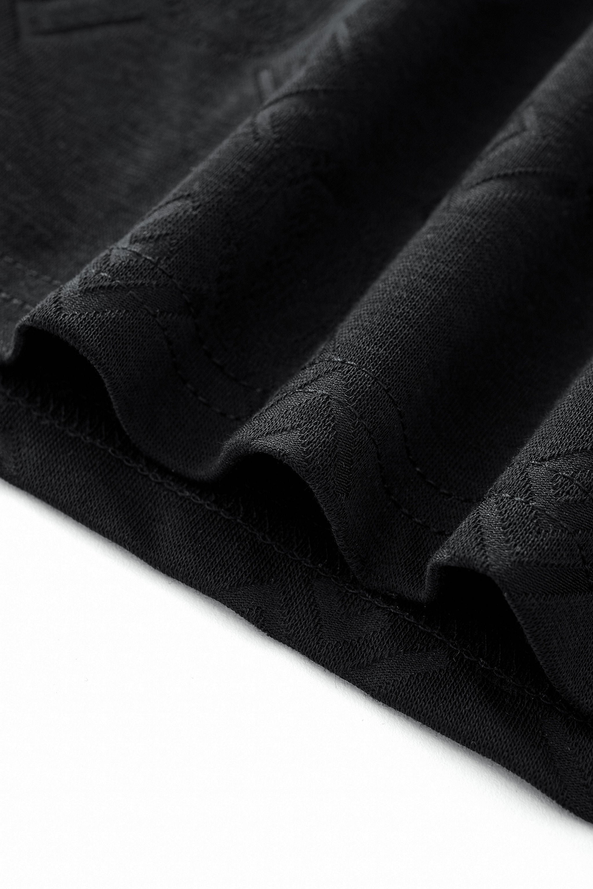 Embossed Monogram Tee – El Baron BLACK