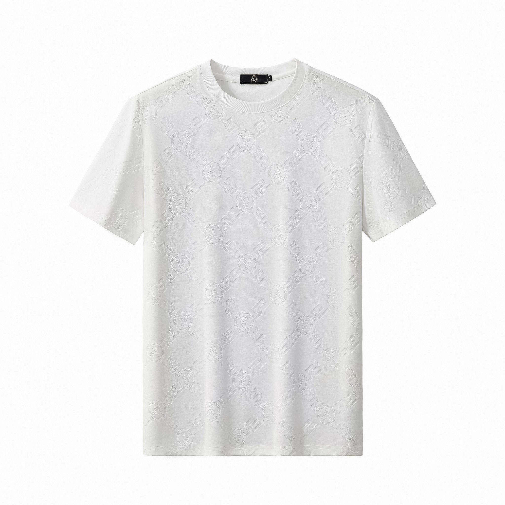 Embossed Monogram Tee – El Baron WHITE