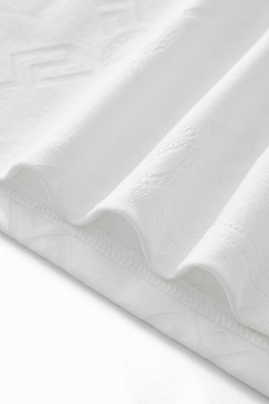 Embossed Monogram Tee – El Baron WHITE