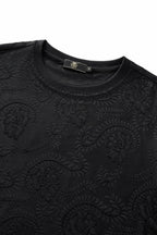 Embossed Paisley Tee – El Baron BLACK