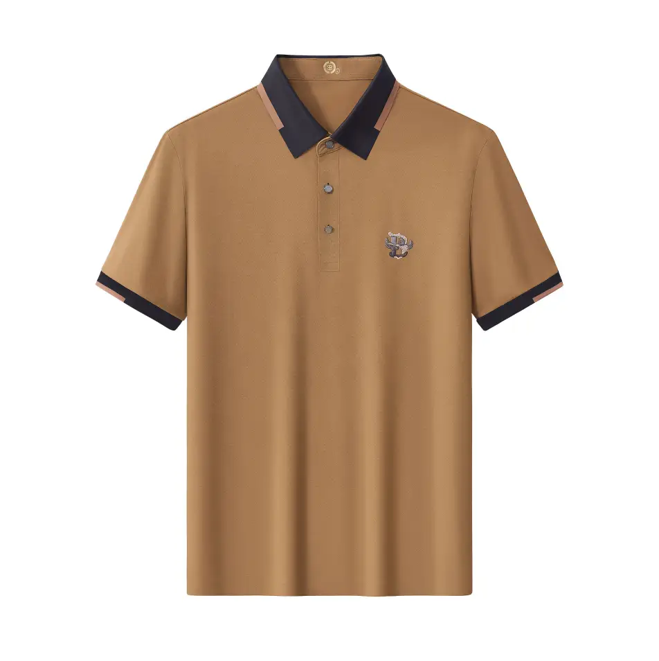 Contrast Trim Performance Polo - El Baron KHAKI