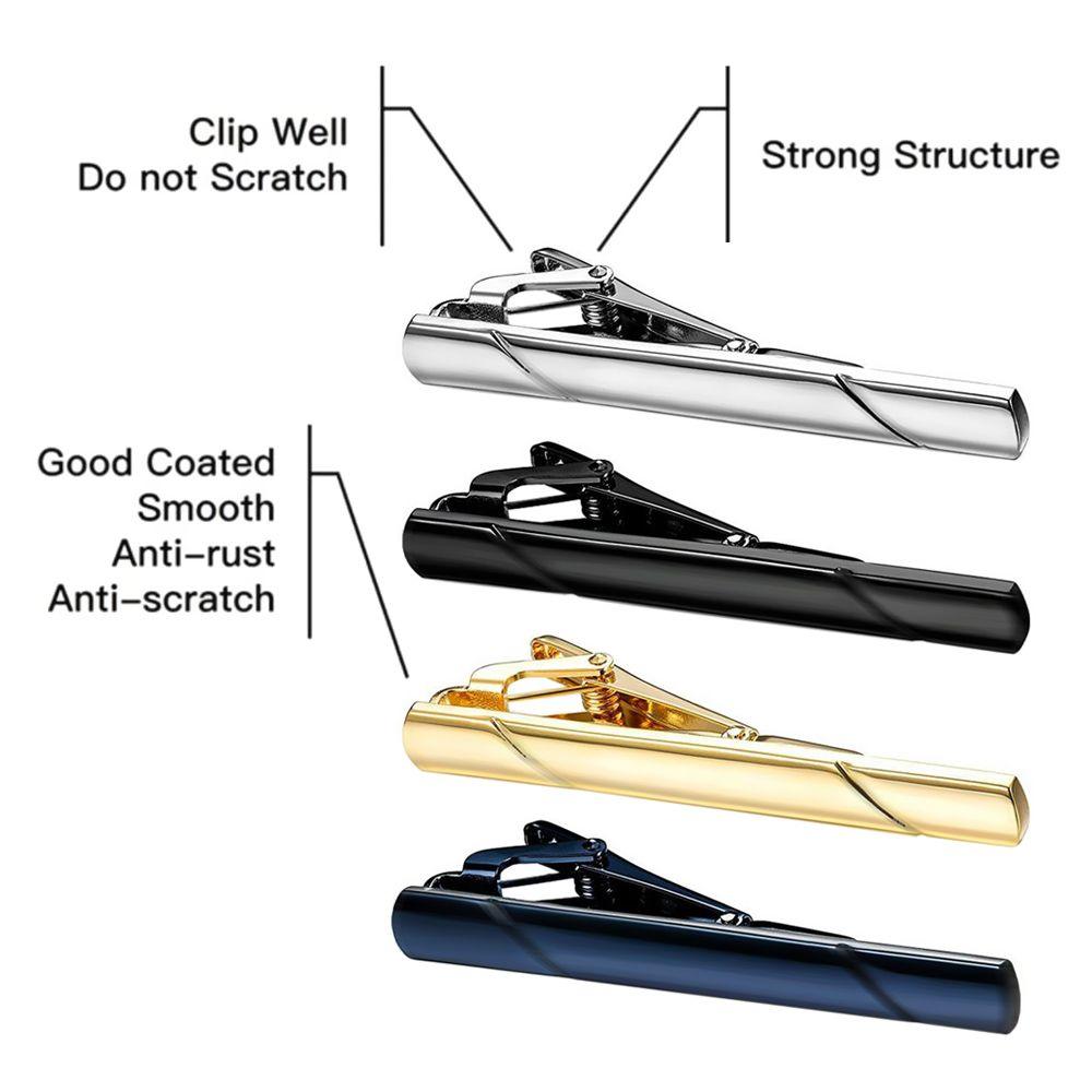 New Tie Clips Men's Metal Necktie Bar Simple Metal Tie Clips Bar Clips for Men Skinny Tie Bar Clasp Best Gift Business Wedding Daily Dress Suit Accessories Shirts Tie Clip CeremonyTie Clip Man Accessories Stevvex
