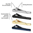 New Tie Clips Men's Metal Necktie Bar Simple Metal Tie Clips Bar Clips for Men Skinny Tie Bar Clasp Best Gift Business Wedding Daily Dress Suit Accessories Shirts Tie Clip CeremonyTie Clip Man Accessories Stevvex