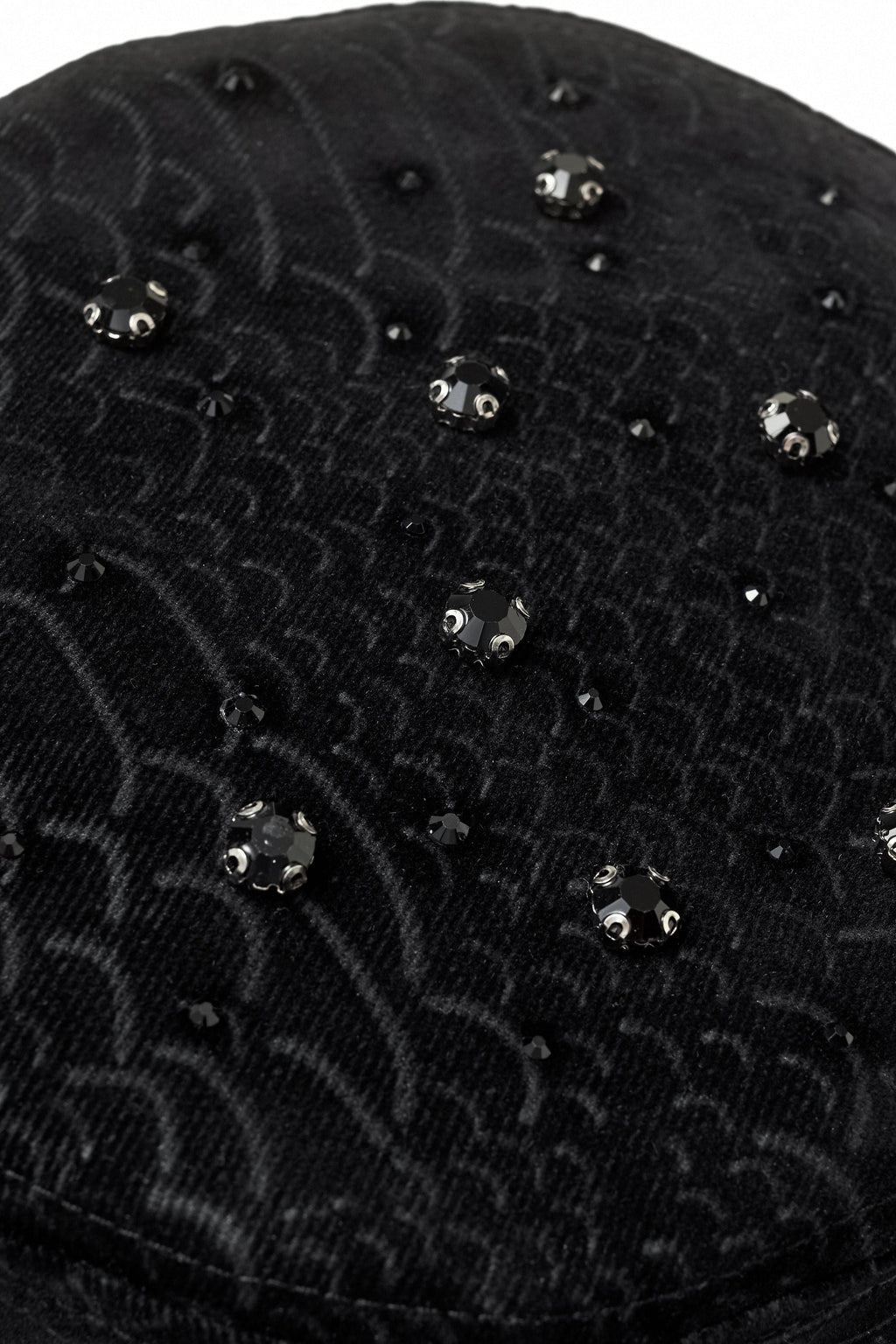 Midnight Serpent Rhinestone - Century Penthouse Hat BLACK
