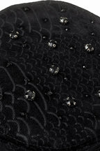 Midnight Serpent Rhinestone - Century Penthouse Hat BLACK