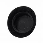 Midnight Serpent Rhinestone - Century Penthouse Hat BLACK