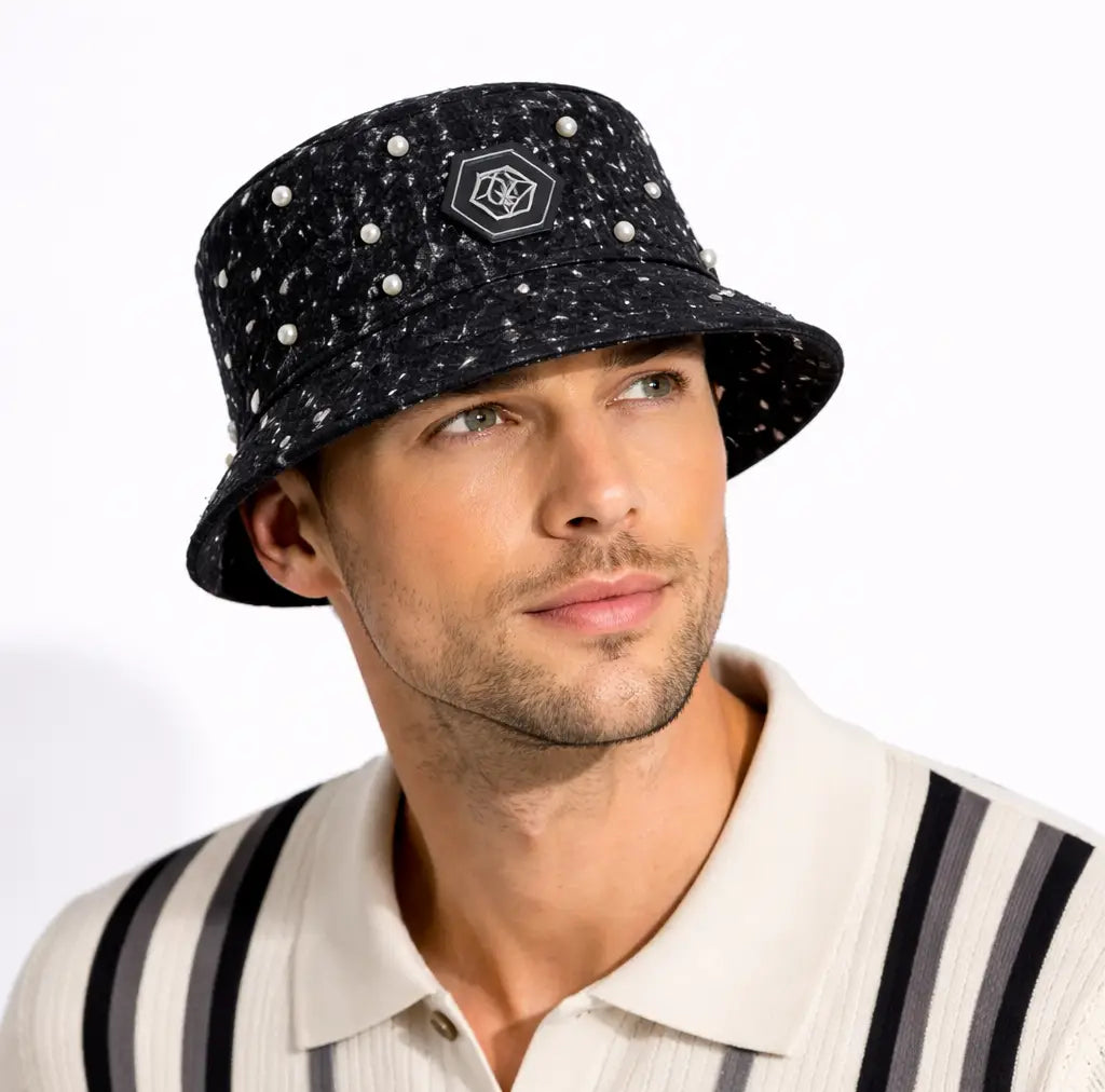 Sanctum Cross Denim hat - Century Penthouse BLACK/SILVER