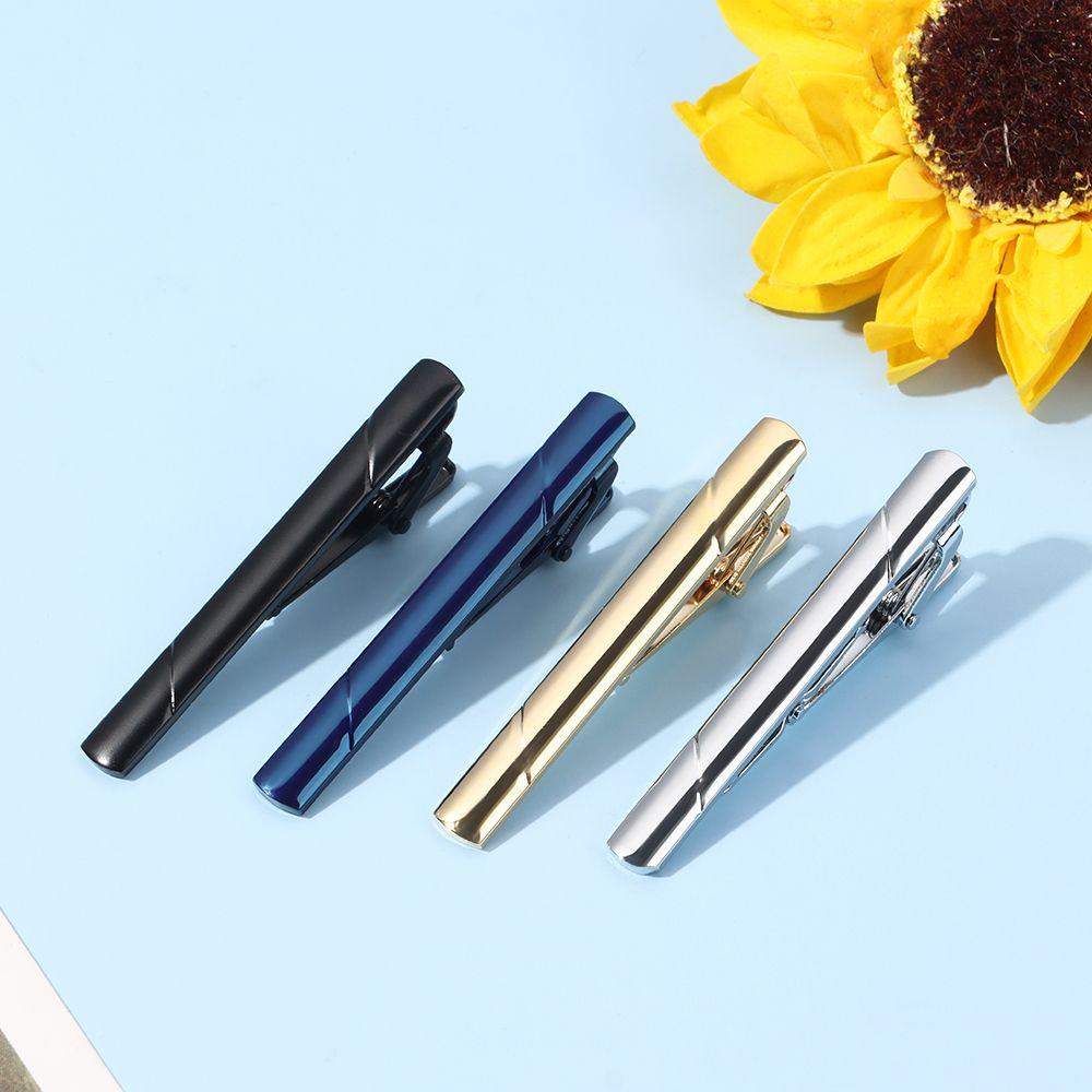 New Tie Clips Men's Metal Necktie Bar Simple Metal Tie Clips Bar Clips for Men Skinny Tie Bar Clasp Best Gift Business Wedding Daily Dress Suit Accessories Shirts Tie Clip CeremonyTie Clip Man Accessories Stevvex