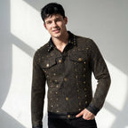 Pure Style BLACK/GOLD Men's Denim Jacket