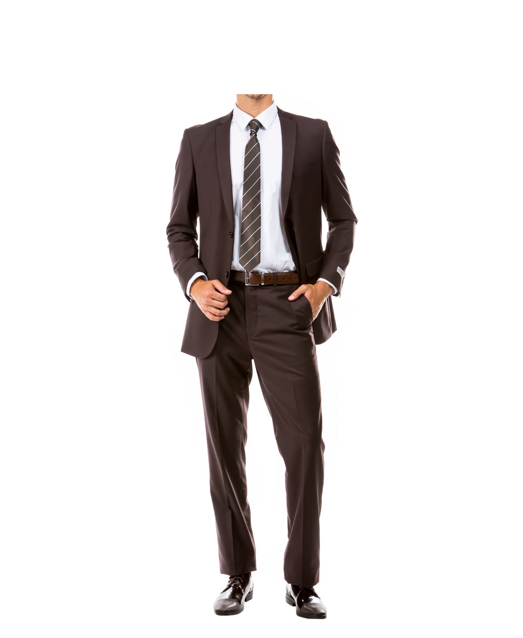 Brown Slim Fit 2-PC Suits