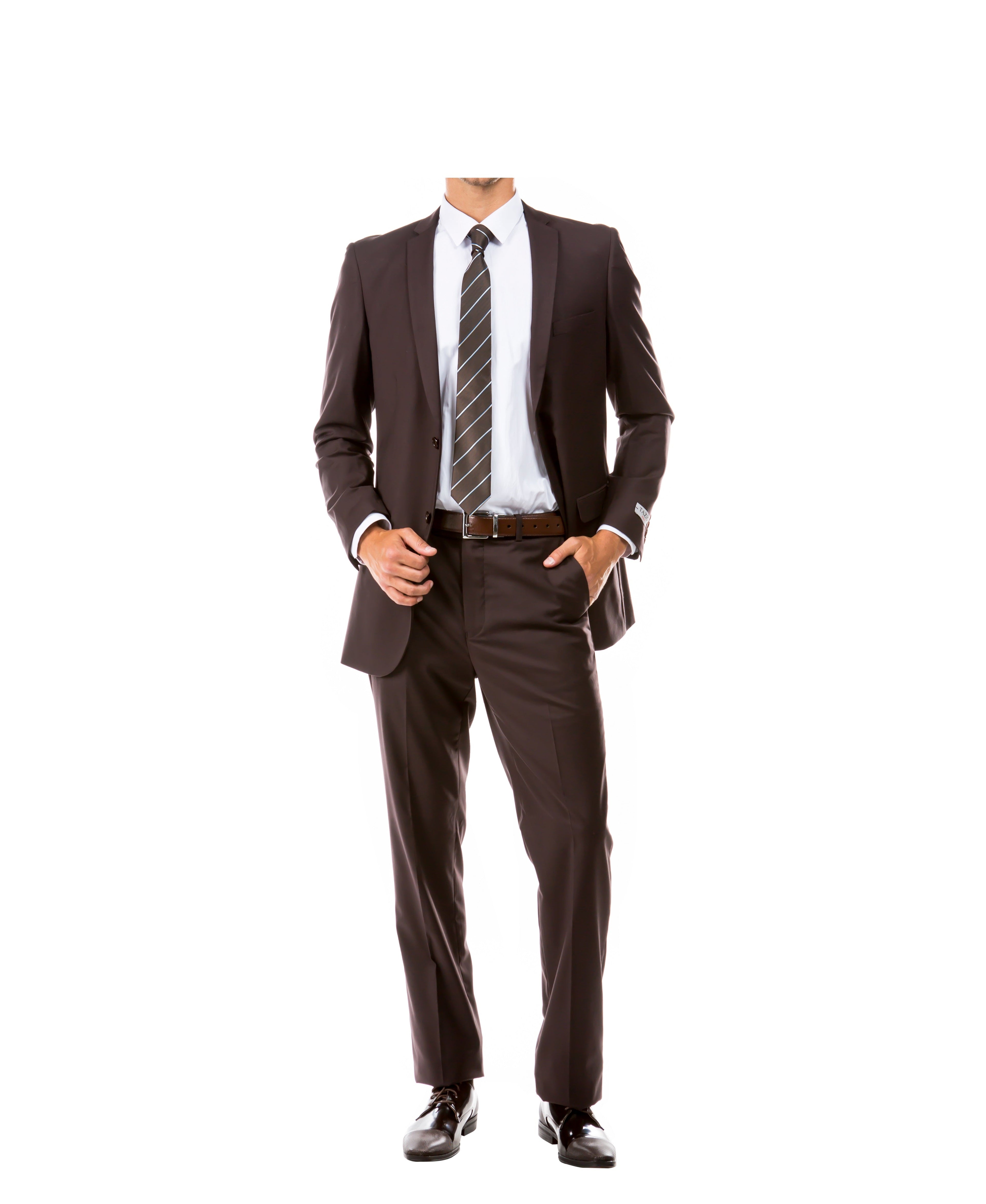 Brown Slim Fit 2-PC Suits