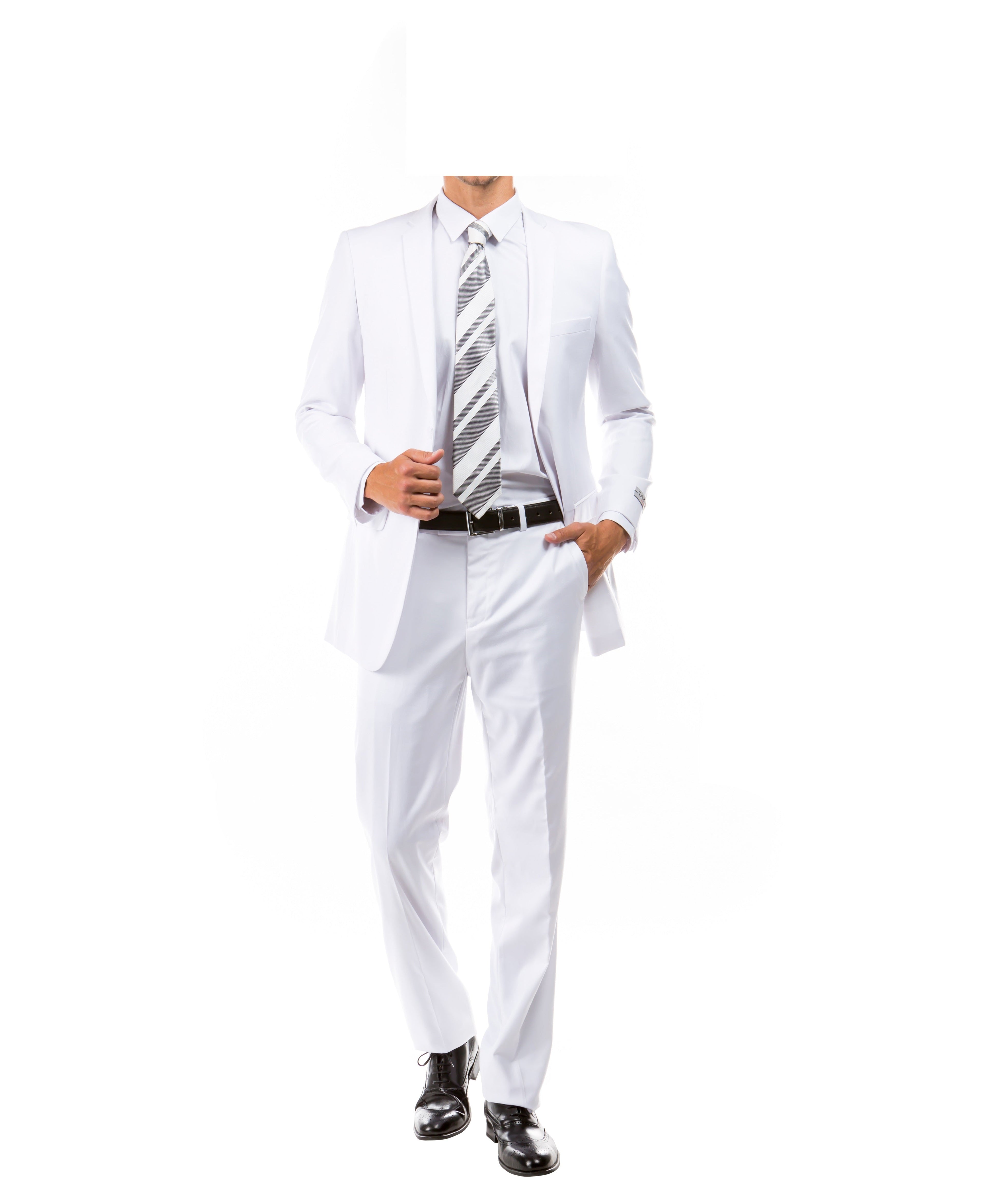 White Slim Fit 2-PC Suits