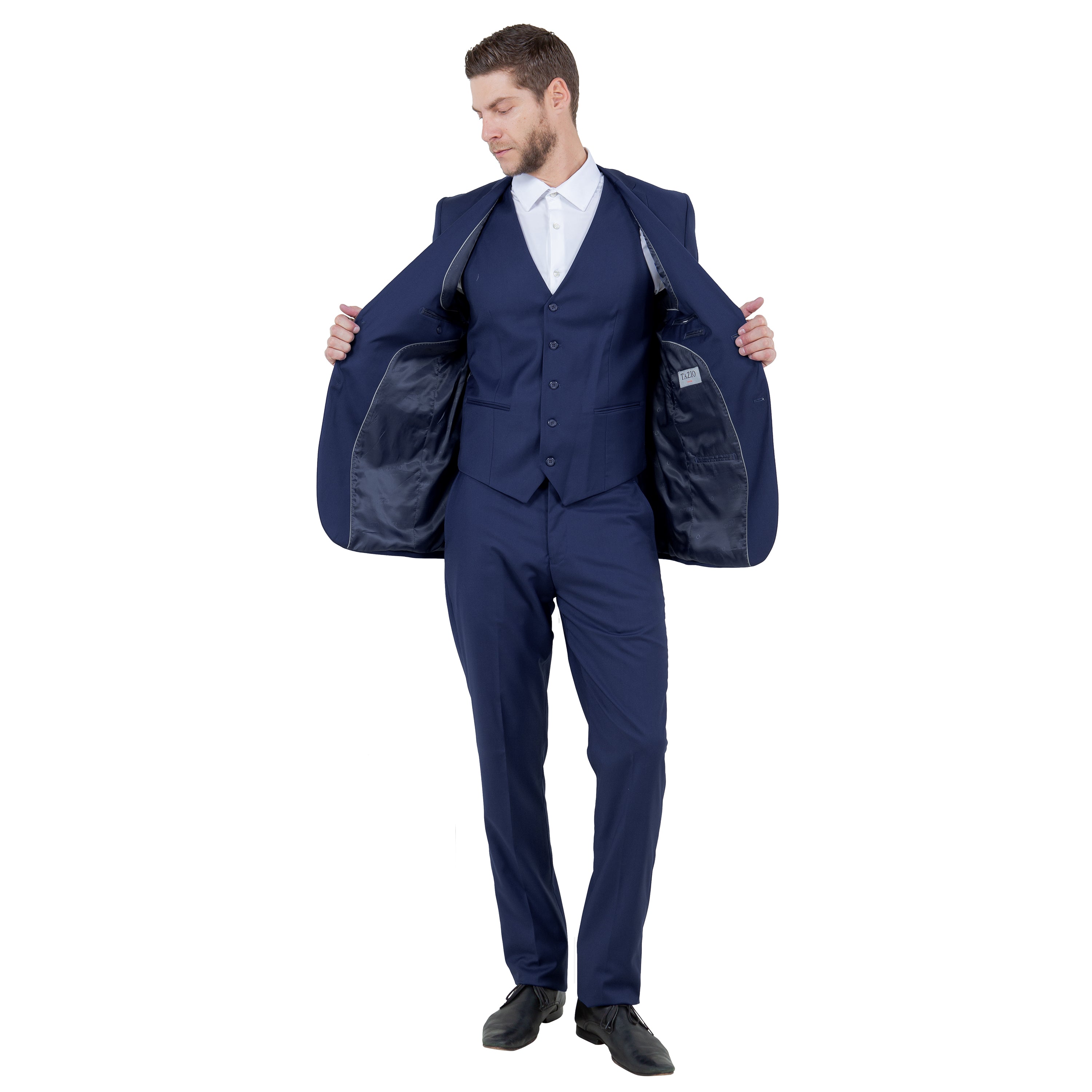 Men's Slim-Fit 3pc Suit, Notch Lapel