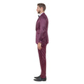 Mens 3pc Solid Satin Suit Set w/ Free Bowtie