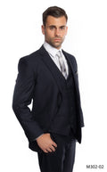 Men's Modern-Fit 3-Piece Suit Set w/ Jacket, Vest and Pants