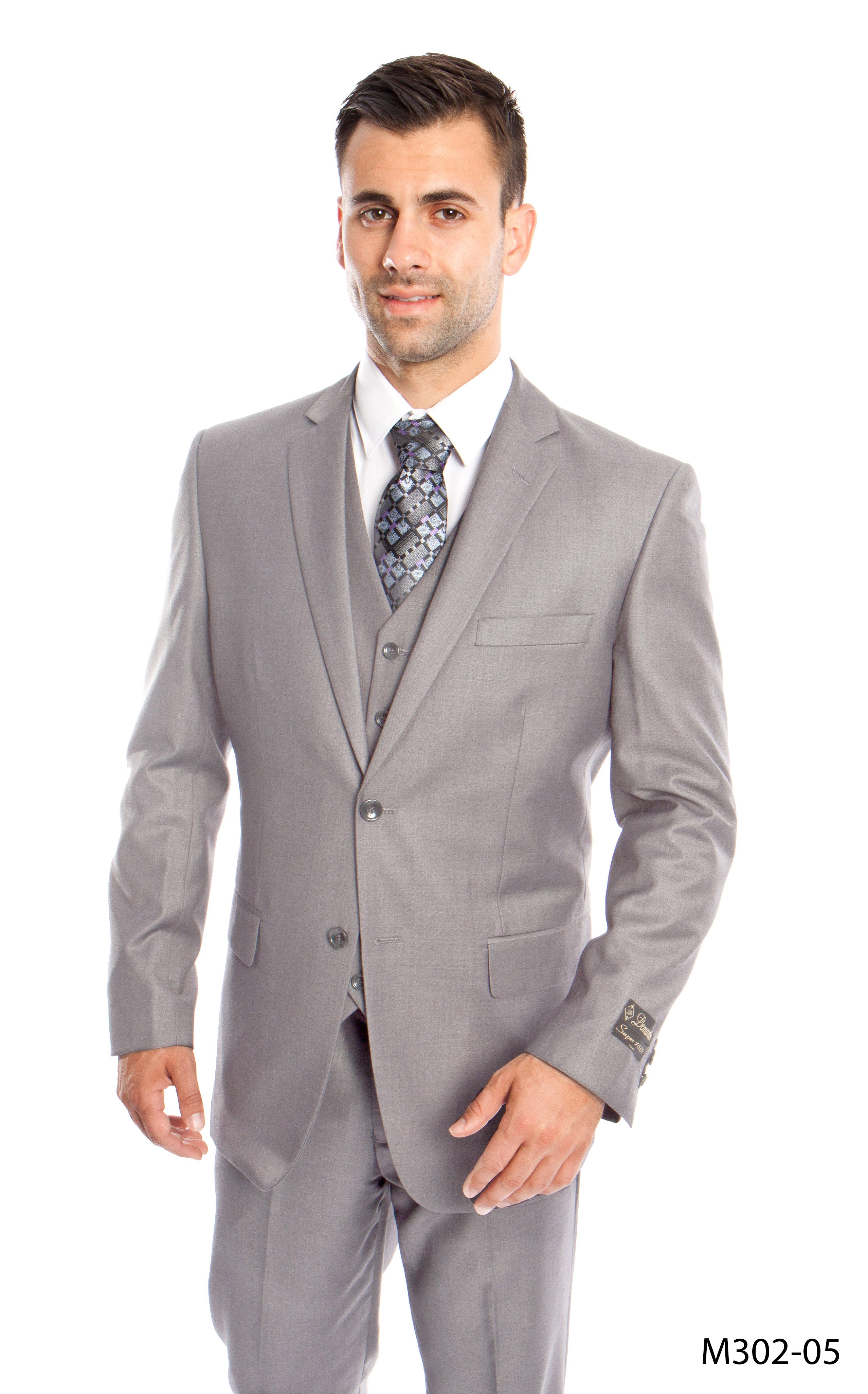 Men's Modern-Fit 3-Piece Suit Set w/ Jacket, Vest and Pants