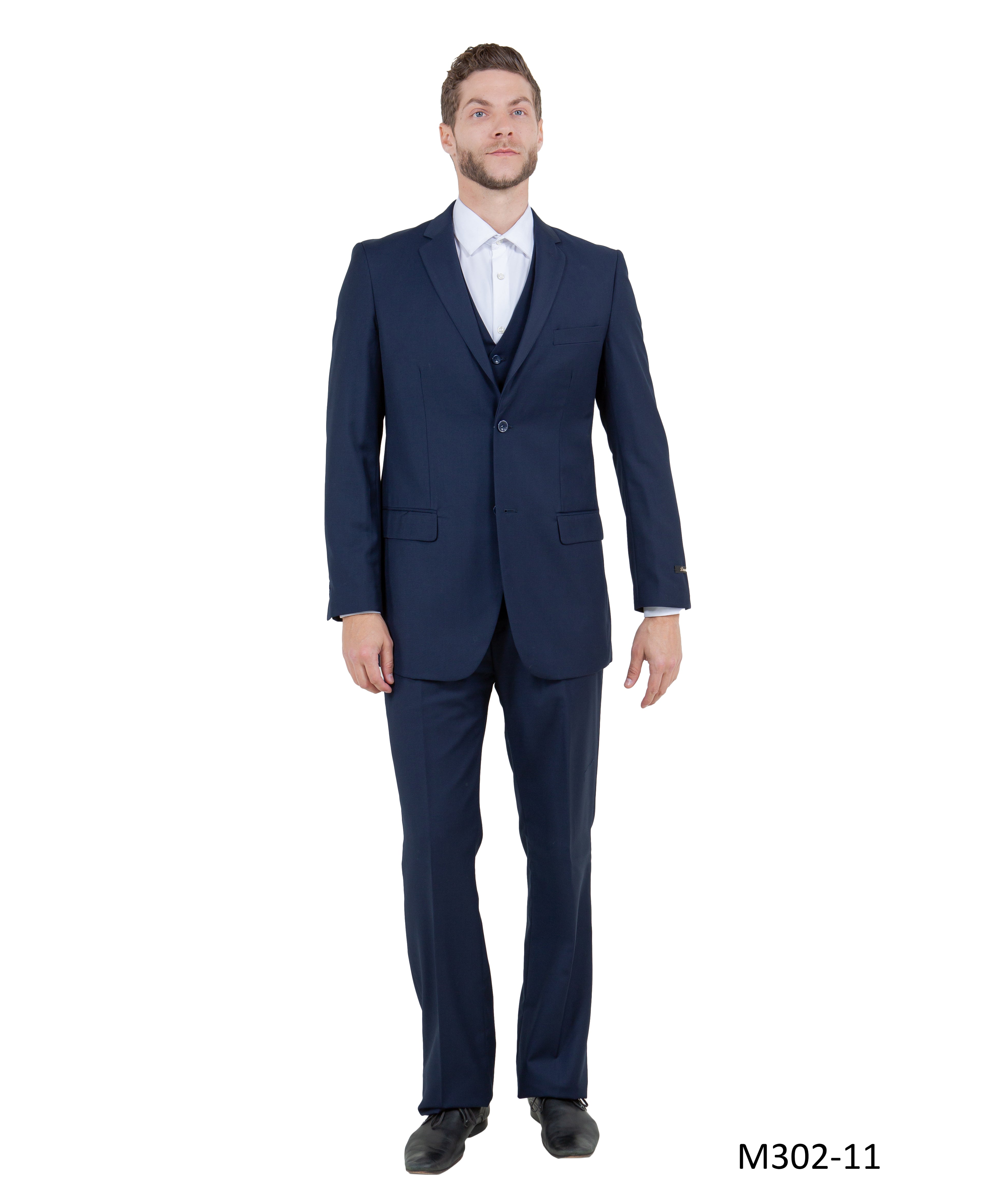 Men's Modern-Fit 3-Piece Suit Set w/ Jacket, Vest and Pants
