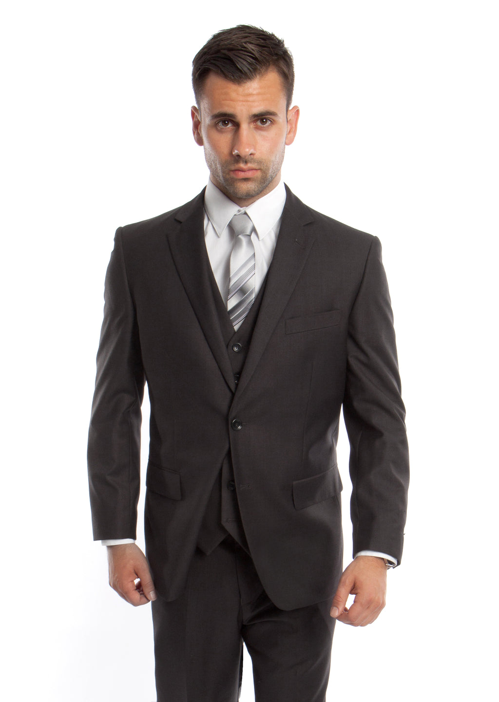 Men's Modern-Fit 3-Piece Suit Set w/ Jacket, Vest and Pants