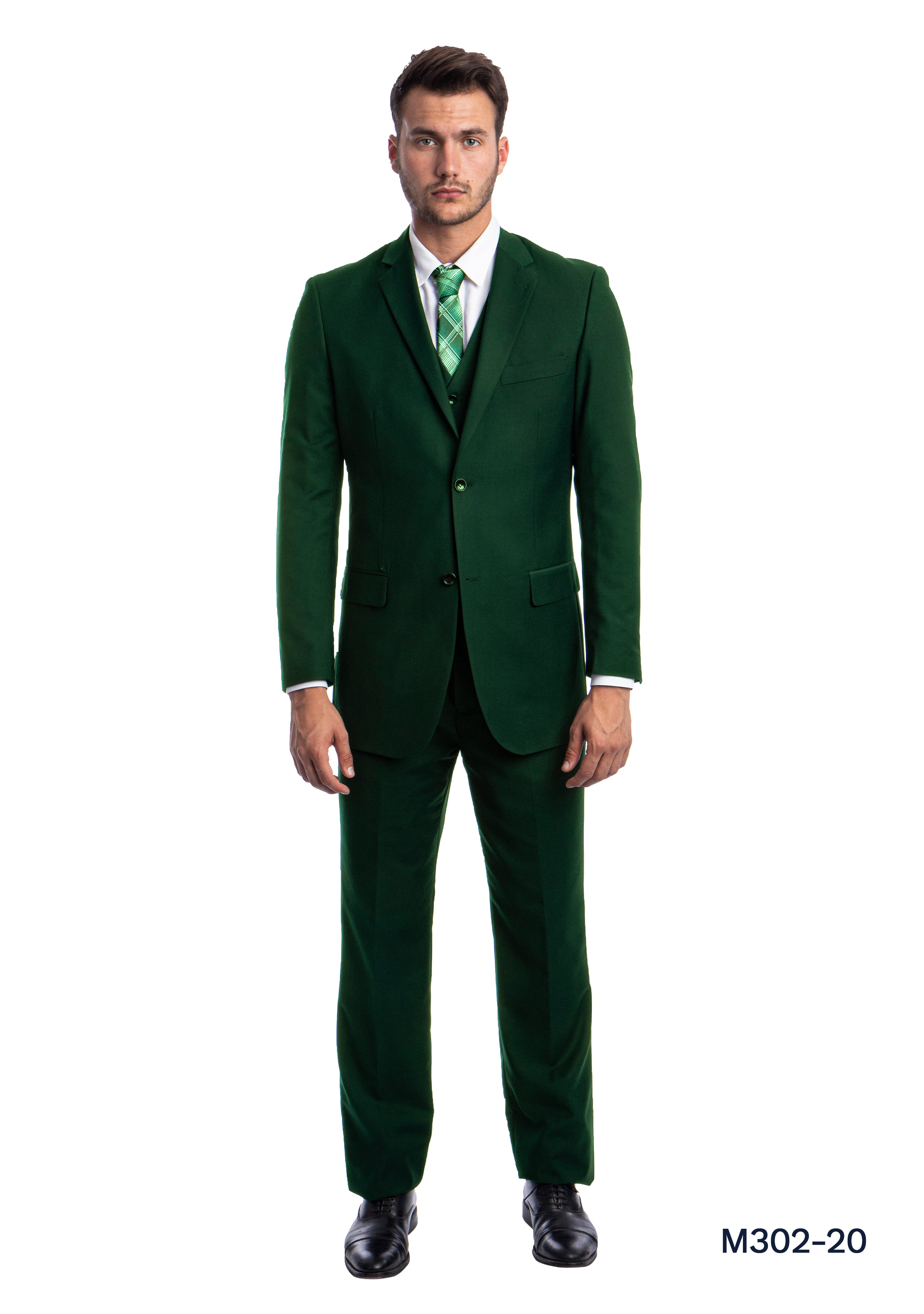 Men's Modern-Fit 3-Piece Suit Set w/ Jacket, Vest and Pants